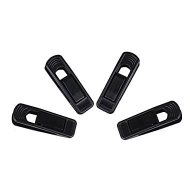 Squared Away&trade; Slimline Hanger Clips in Black (Set of 12). View a larger version of this product image.