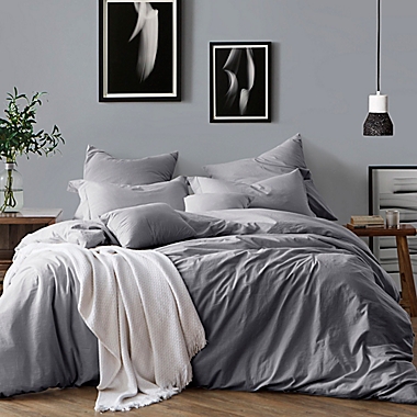 Swift Home Prewashed Yarn-Dyed Cotton 3-Piece Duvet Cover Set. View a larger version of this product image.