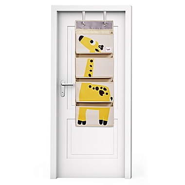 3 Sprouts Giraffe Hanging Wall Organizer in Yellow. View a larger version of this product image.