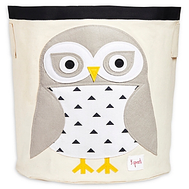 3 sprouts&reg; Snowy Owl Storage Bin in White. View a larger version of this product image.