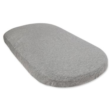Burt&#39;s Bees Baby&reg; Organic Cotton Bassinet Sheet in Heather Grey. View a larger version of this product image.