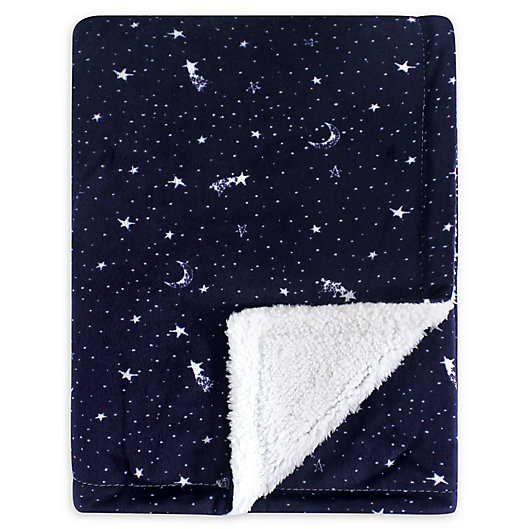 Alternate image 1 for Yoga Sprout Mink Moon Baby Blanket in Blue