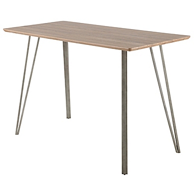 LumiSource&reg; Sedona Counter Table in Antique Metal/Brown. View a larger version of this product image.