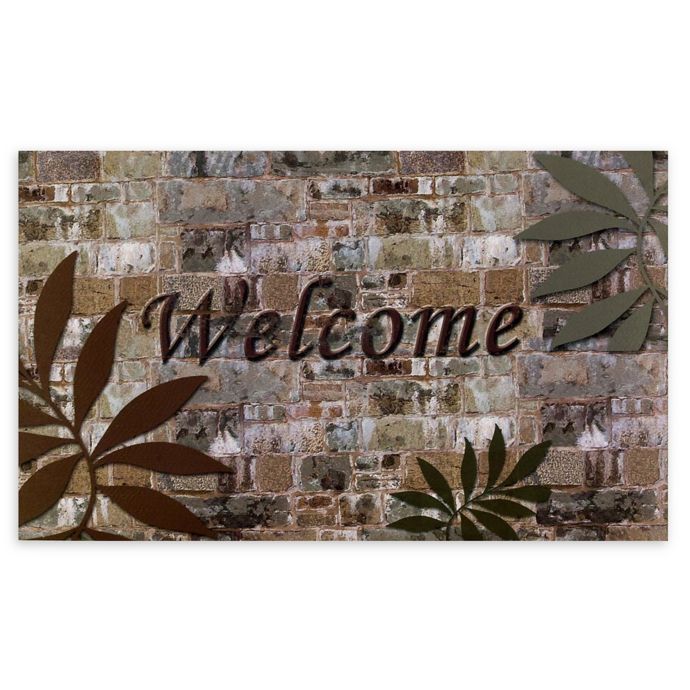 Achim Palms Welcome 18 X 30 Multicolor Rubber Door Mat Bed