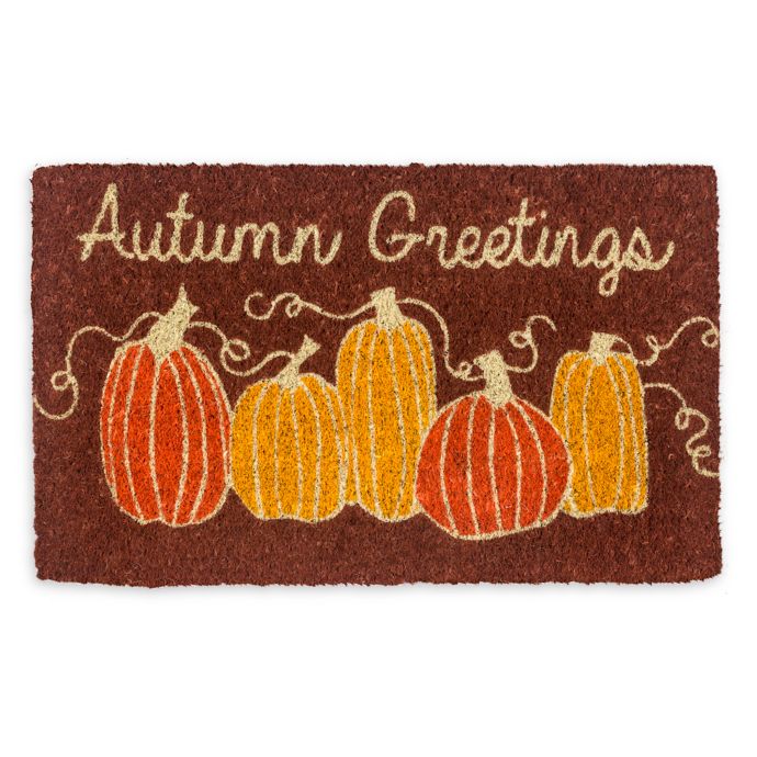 Entryways Autumn Greetings 18 X 30 Coir Multicolor Door Mat