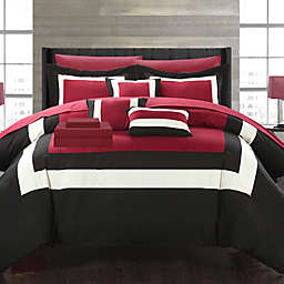 Chic Home Dylan 10-Piece Queen Comforter Set in Red