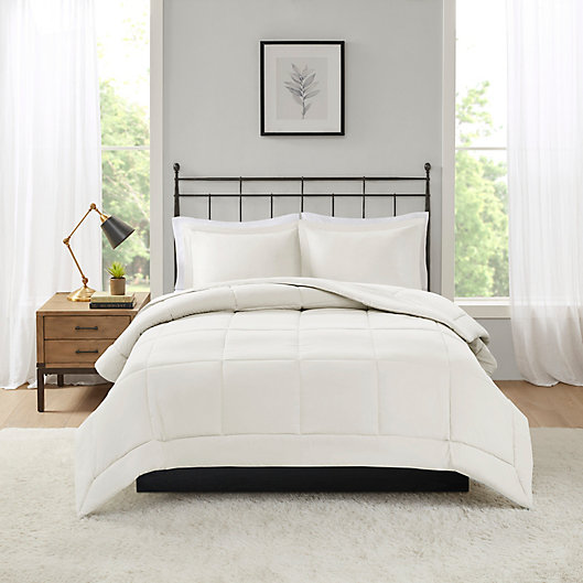 Alternate image 1 for Madison Park Microcell Down Alternative Full/Queen Comforter Set in Ivory