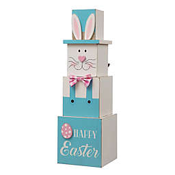 Glitzhome® "Happy Easter" Double-Sided Wooden Porch Decor