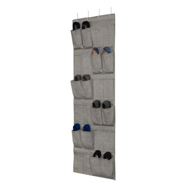 Squared Away&trade; Arrow Weave 24-Pocket Over-the-Door Shoe Organizer in Grey. View a larger version of this product image.