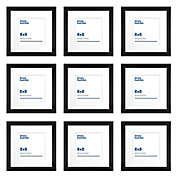 Simply Essential&trade; Gallery 8-Inch x 8-Inch Matted Wood Picture Frames in Black (Set of 9)