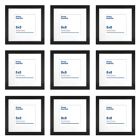 Alternate image 0 for Simply Essential&trade; Gallery 8-Inch x 8-Inch Matted Wood Picture Frames in Black (Set of 9)