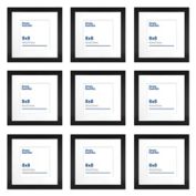 Simply Essential&trade; Gallery 8-Inch x 8-Inch Matted Wood Picture Frames (Set of 9)