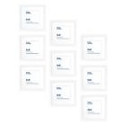 Alternate image 1 for Simply Essential&trade; Gallery 8-Inch x 8-Inch Matted Wood Picture Frames in White (Set of 9)