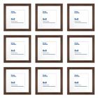 Alternate image 0 for Simply Essential&trade; Gallery 8-Inch x 8-Inch Matted Wood Picture Frames in Walnut (Set of 9)