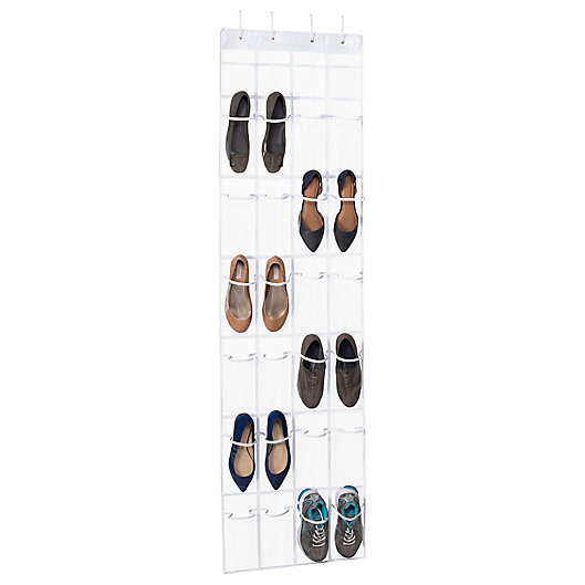 Alternate image 1 for Simply Essential™ 24-Pocket Over-the-Door Shoe Organizer