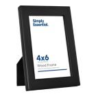 Alternate image 1 for Simply Essential&trade; Gallery 4-Inch x 6-Inch Wood Picture Frame in Black