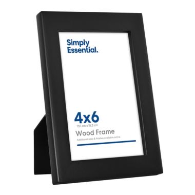Simply Essential&trade; Gallery 4-Inch x 6-Inch Wood Picture Frame in Black. View a larger version of this product image.