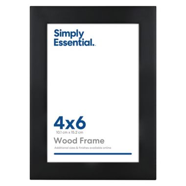 Simply Essential&trade; Gallery 4-Inch x 6-Inch Wood Picture Frame in Black. View a larger version of this product image.