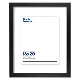 Simply Essential&trade; Gallery 16-Inch x 20-Inch Floating Wood Wall Frame in Black