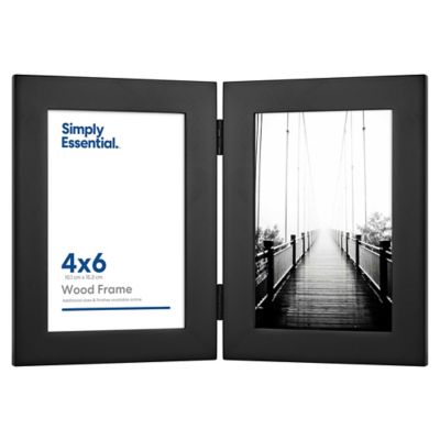 Simply Essential&trade; Gallery 2-Photo 4-Inch x 6-Inch Hinged Wood Picture Frame in Black