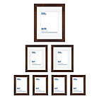 Alternate image 1 for Simply Essential&trade; Gallery 7-Piece Matted Wood Picture Frame Set in Walnut