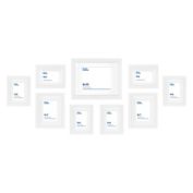 Simply Essential&trade; Gallery 9-Piece Matted Wood Picture Frame Set in White