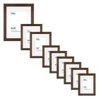 Alternate image 2 for Simply Essential&trade; Gallery 9-Piece Matted Wood Picture Frame Set in Walnut