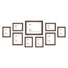 Alternate image 0 for Simply Essential&trade; Gallery 9-Piece Matted Wood Picture Frame Set in Walnut