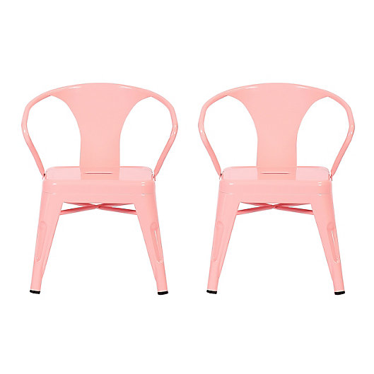 Alternate image 1 for Acessentials® Stacking Activity Chairs in Blush (Set of 2)