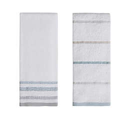 Harbor Stripe 2-Piece Hand Towel Set in Multi/White