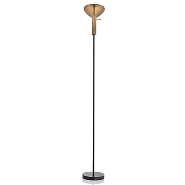 Adjustable Torchiere Floor Lamp in Gold. View a larger version of this product image.