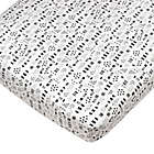 Alternate image 0 for The Honest Company&reg; Pattern Play Organic Cotton Fitted Crib Sheet in White/Black
