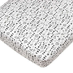 The Honest Company&reg; Pattern Play Organic Cotton Fitted Crib Sheet in White/Black