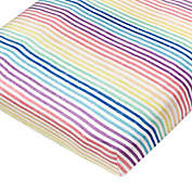 The Honest Company&reg; Rainbow Stripe Organic Cotton Fitted Crib Sheet