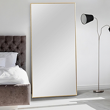 Neutype 71-Inch x 34-Inch Rectangular Full-length Floor Mirror in Gold. View a larger version of this product image.