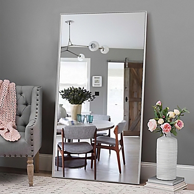 Neutype 52-Inch x 32-Inch Rectangular Full-length Floor Mirror in Silver. View a larger version of this product image.