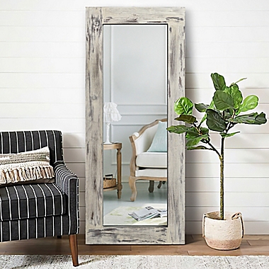 Retro 58-Inch x 24-Inch Full-length Floor Mirror in Off White. View a larger version of this product image.