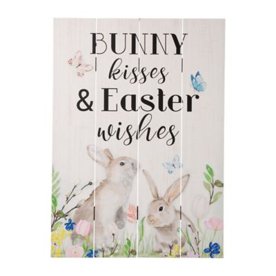 Set of 2 "Here Comes Easter" Rabbit and Colorful Eggs Easter Towels Set of 2 "Here Comes Easter" Rabbit and Colorful Eggs Easter Towels