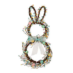 Glitzhome® 24.5-Inch Easter Bunny Shaped Wreath
