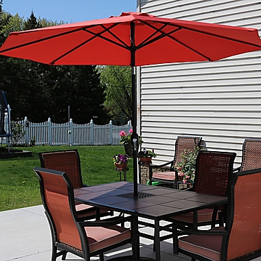 Sunnydaze 9-Foot Octagon Patio Umbrella in Burnt Orange. View a larger version of this product image.