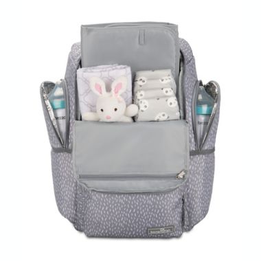 Bananafish Logan Backpack Diaper Bag in Grey. View a larger version of this product image.