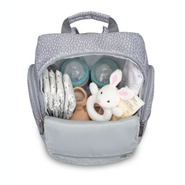 Bananafish Logan Backpack Diaper Bag in Grey. View a larger version of this product image.