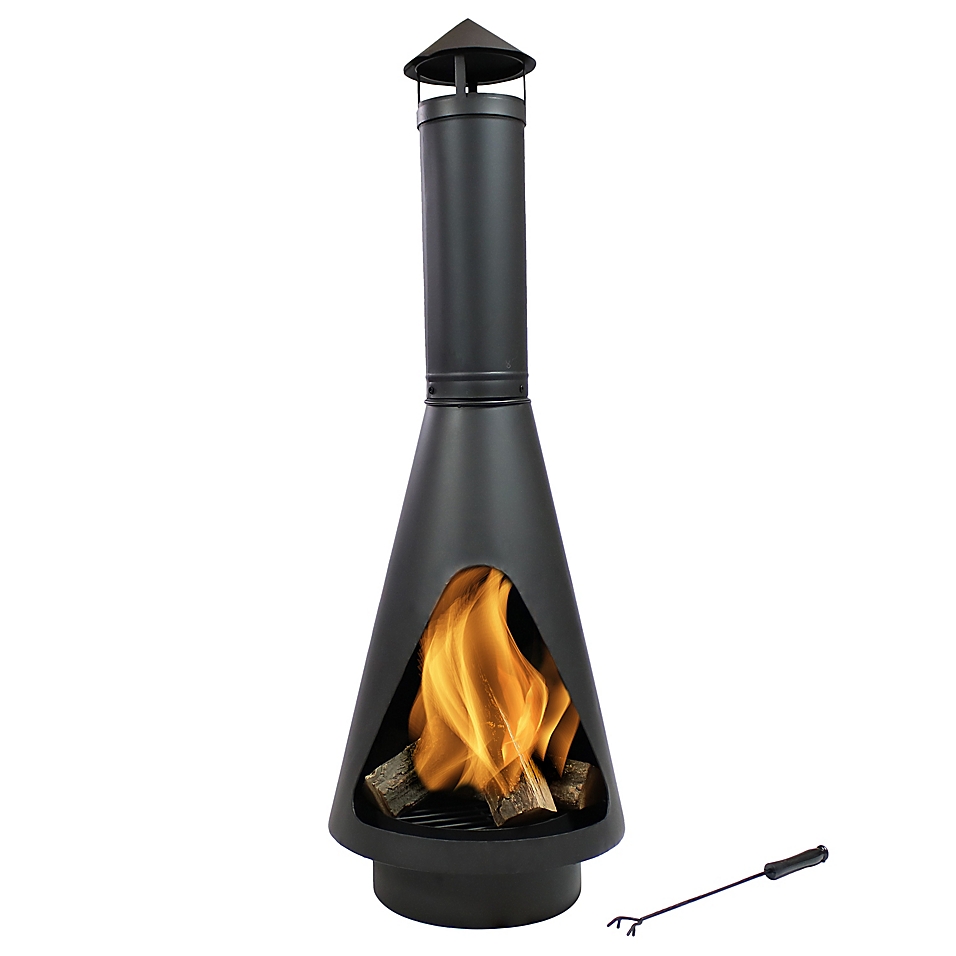 Real Flame Morrison Fire Pit In Black, Real Flame Morrison Fire Pit