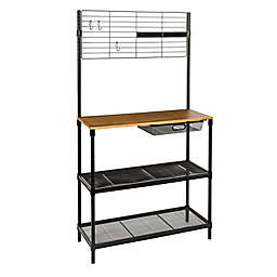 Honey-Can-Do® 65-Inch Bakers Rack with Cutting Board in Black