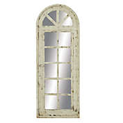 Ridge Road D&eacute;cor 20.1-Inch x 53.1-Inch Tall Arched Window Frame Wall Mirror in White