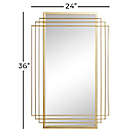 Alternate image 2 for Ridge Road Decor 36-Inch x 24-Inch Rectangular Metal Layered Framed Wall Mirror in Gold