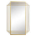 Alternate image 0 for Ridge Road Decor 36-Inch x 24-Inch Rectangular Metal Layered Framed Wall Mirror in Gold