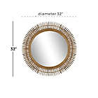 Alternate image 2 for Ridge Road Decor Natural 32-Inch Round Wicker Wall Mirror in Brown