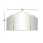 Alternate image 4 for Ridge Road D&eacute;cor 52.5-Inch x 31-Inch Adjustable Arched Trifold Mirror in Gold