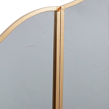 Ridge Road D&eacute;cor 52.5-Inch x 31-Inch Adjustable Arched Trifold Mirror in Gold. View a larger version of this product image.